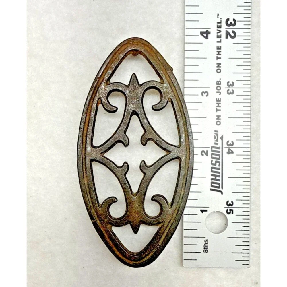 Cast Iron Sad Iron Trivet Lot of 4 Ornate Victorian Flat Iron Trivets Vintage